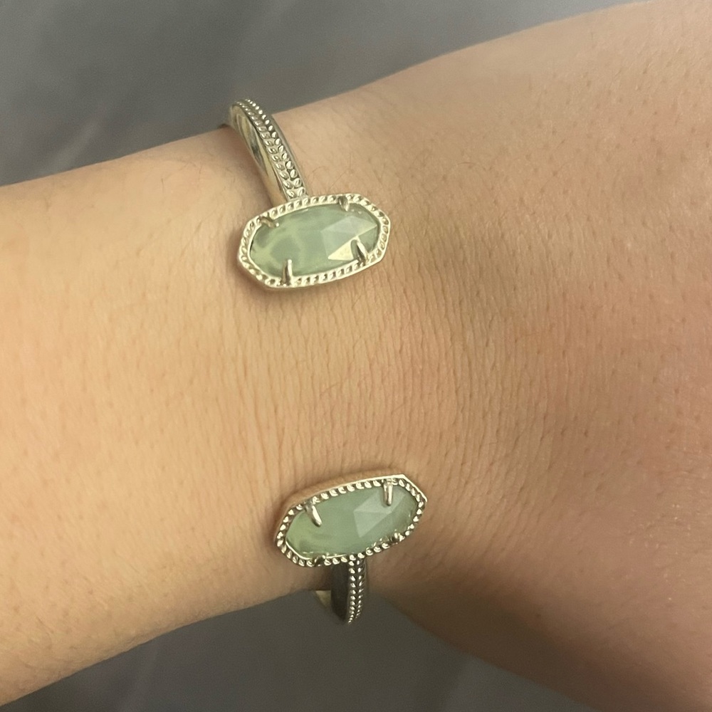 Kendra Scott Elton gold cuff - light green